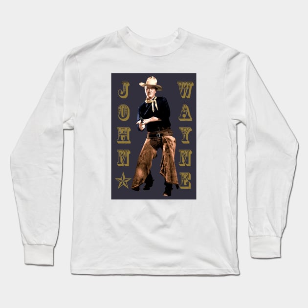 John Wayne Long Sleeve T-Shirt by PLAYDIGITAL2020